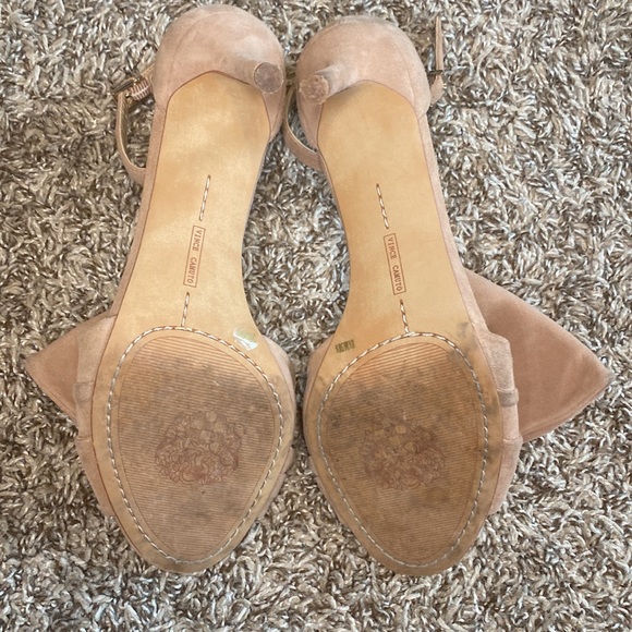 Vince Camuto Nestey Rose Tan Suede Heels 8.5 - Picture 10 of 12